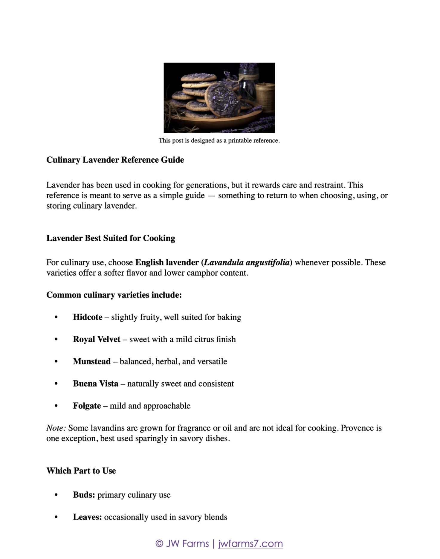 Culinary Lavender Reference preview